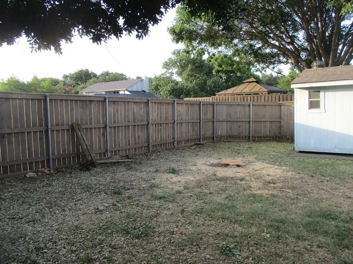 Cleared yard after professional tree removal in Woodcliff Lake